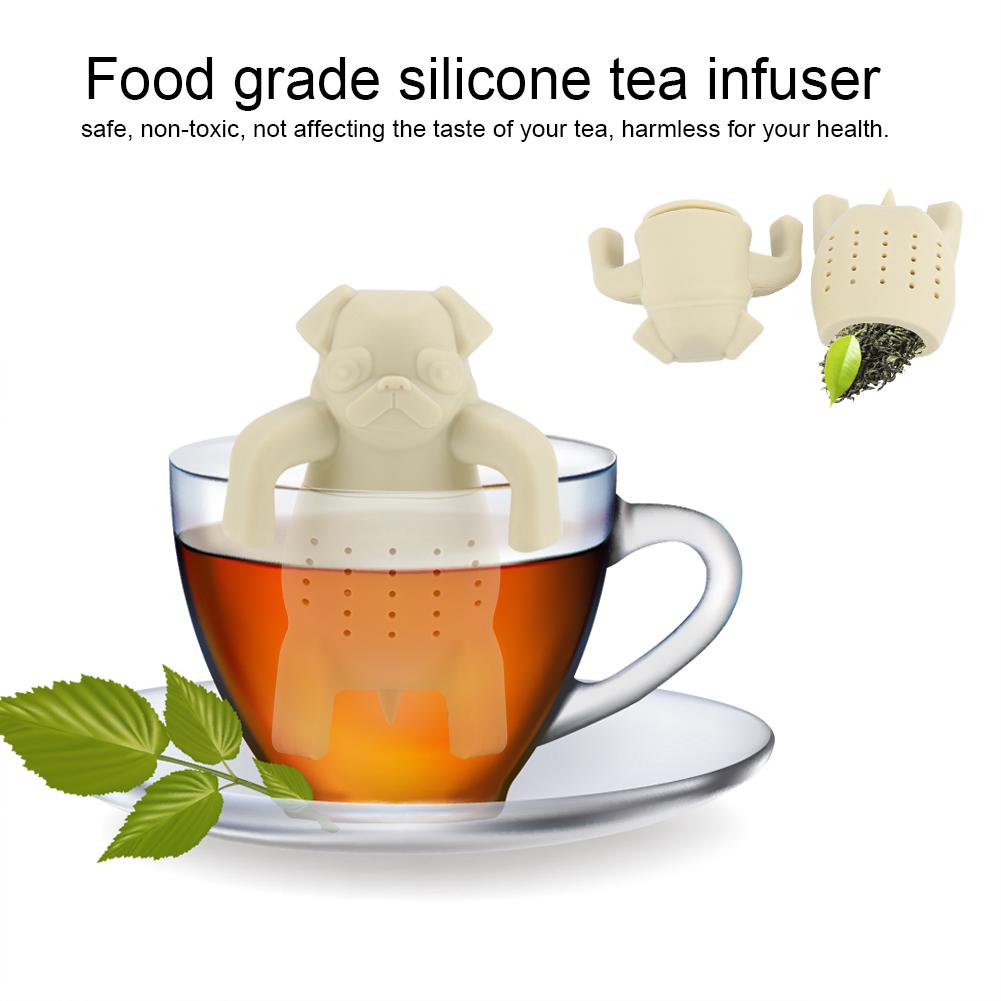 Cute Silicone Tea Infuser Food Grade Dog Tea Filter Strainer