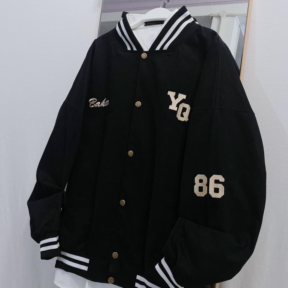 Áo Bomber YQ 86 nam nữ chất kaki Chính Hãng form unisex phong cachs Hàn Quốc