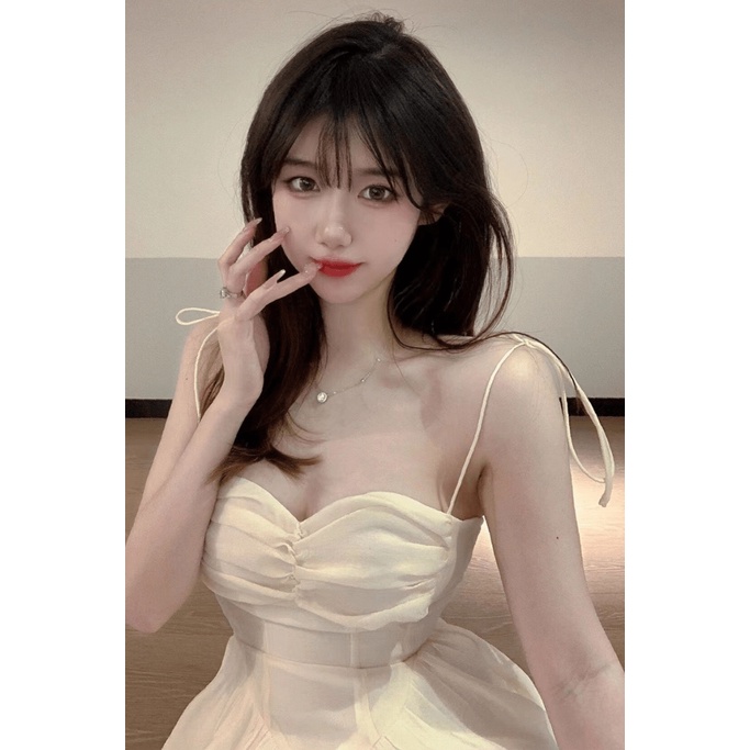 FREE SHIP ĐẦM VOAN BỒNG CỘT DÂY VAI XINH LUNG LINH HÀNG THIẾT KẾ CỰC PHẨM PU