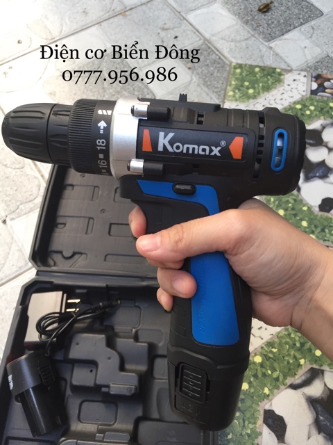 MÁY KHOAN PIN 🌺 FREESHIP 🌺 MÁY KHOAN PIN KOMAX CHÍNH HÃNG 12V khoan gỗ kim loại vặn vít