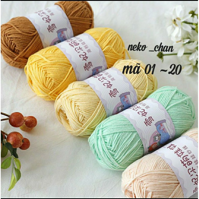 len baby yarn dành cho bé (mã 01~20)