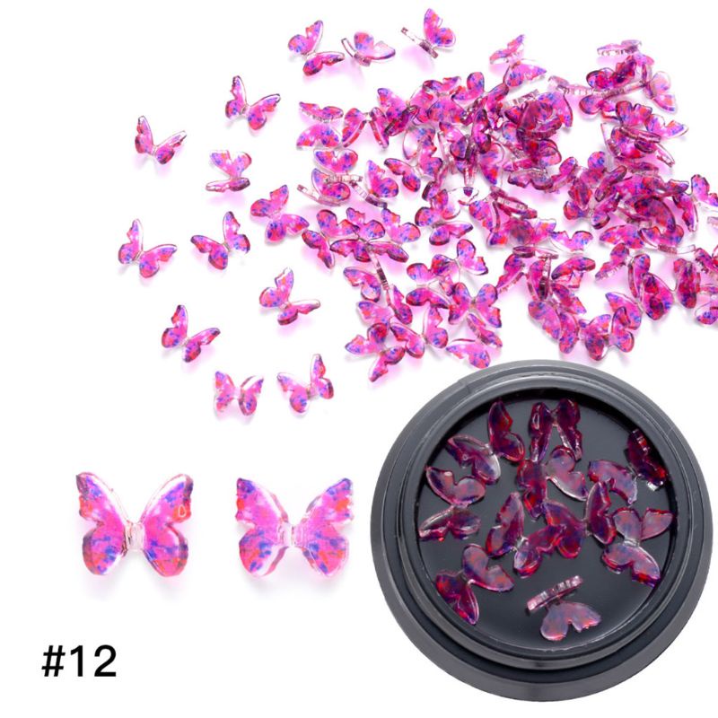 Sa Set 10 Tấm Kim Tuyến Hình Bướm Trang Trí Móng Tay / Cơ Thể