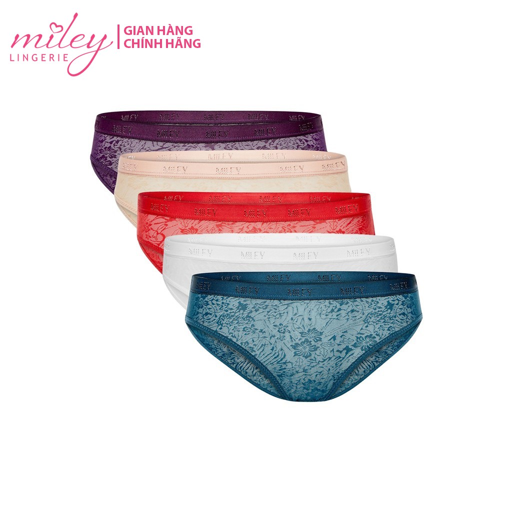 Combo 5 Quần Lót Nữ Thun Lạnh Ép Ren Miley Lingerie - Màu Ngẫu Nhiên