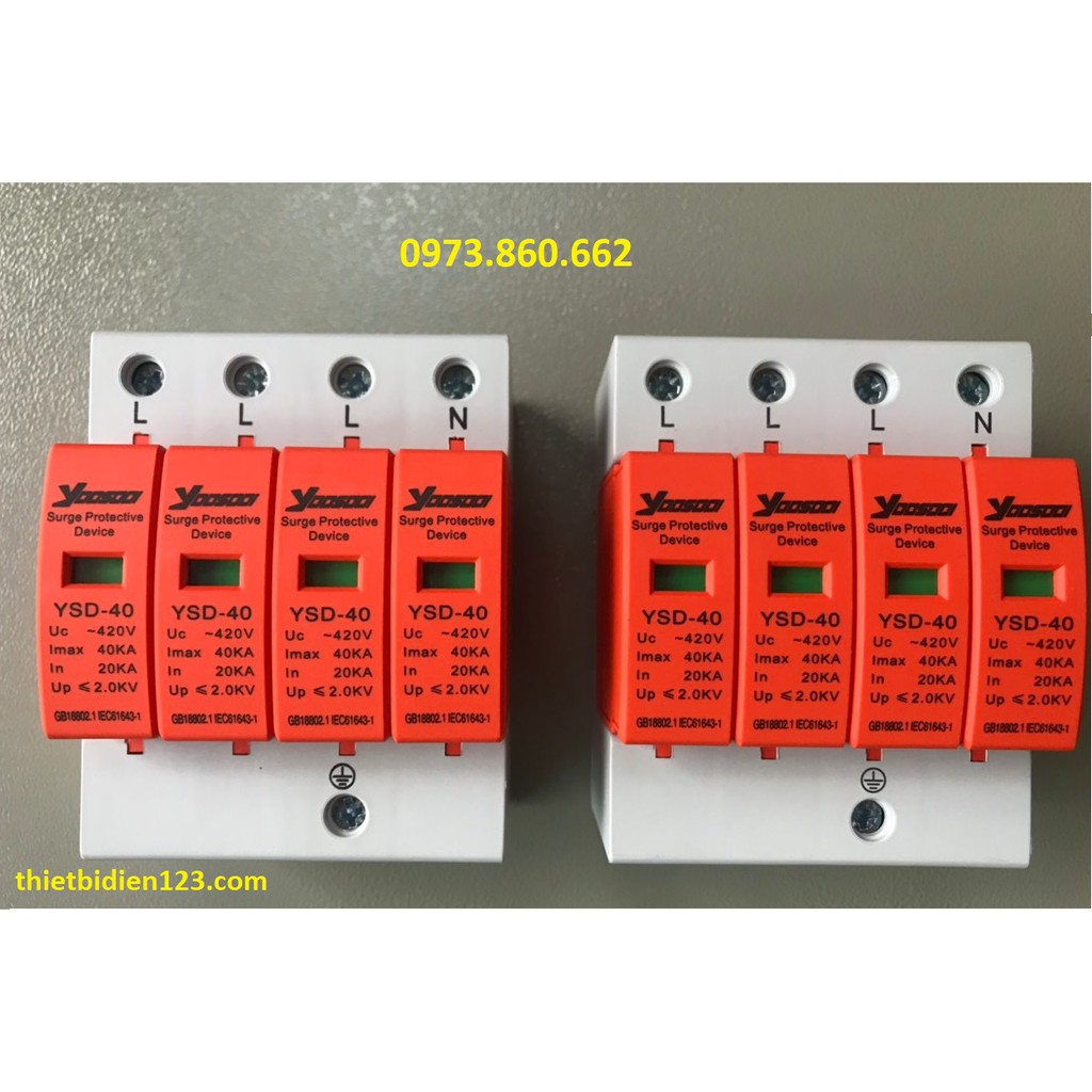 Combo 1 Aptomat DC + 1 Chống sét DC