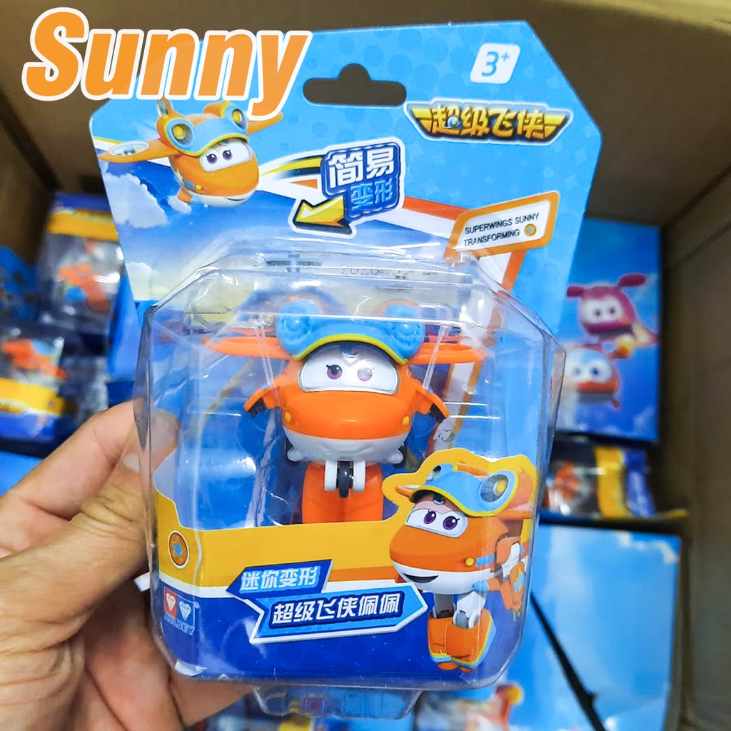 Mô hình đội bay siêu đẳng máy bay mini nhân vật Sunny đồ chơi super wings