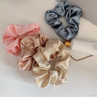 Dây Buộc Tóc Vải Lụa Satin Co Giãn Phong Cách Pháp Cho Nữ