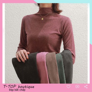 Áo len trơn nữ cổ lọ nhiều màu siêu đẹp