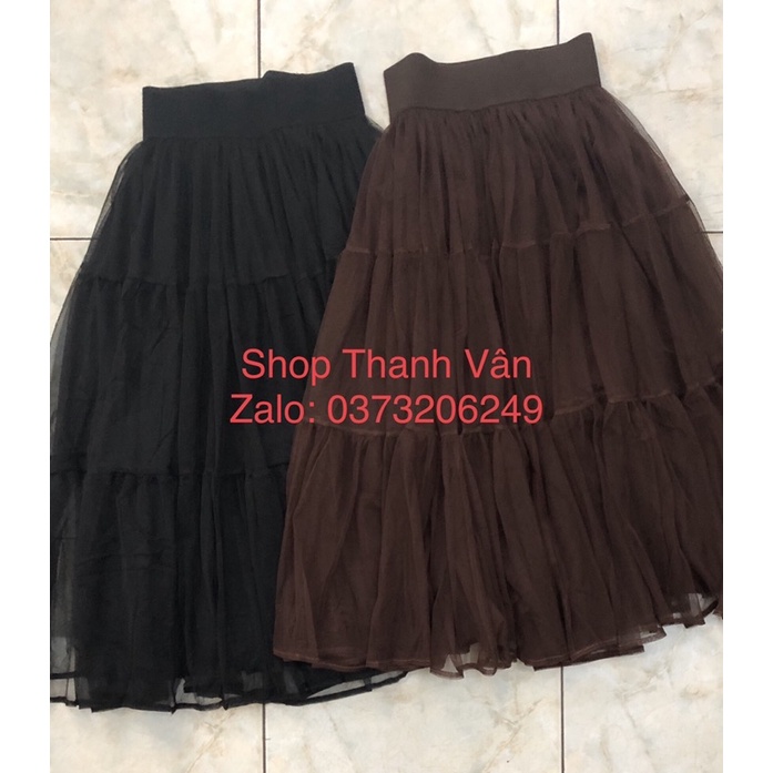Chân váy xoè dáng dài ren von tầng siêu đẹp | BigBuy360 - bigbuy360.vn