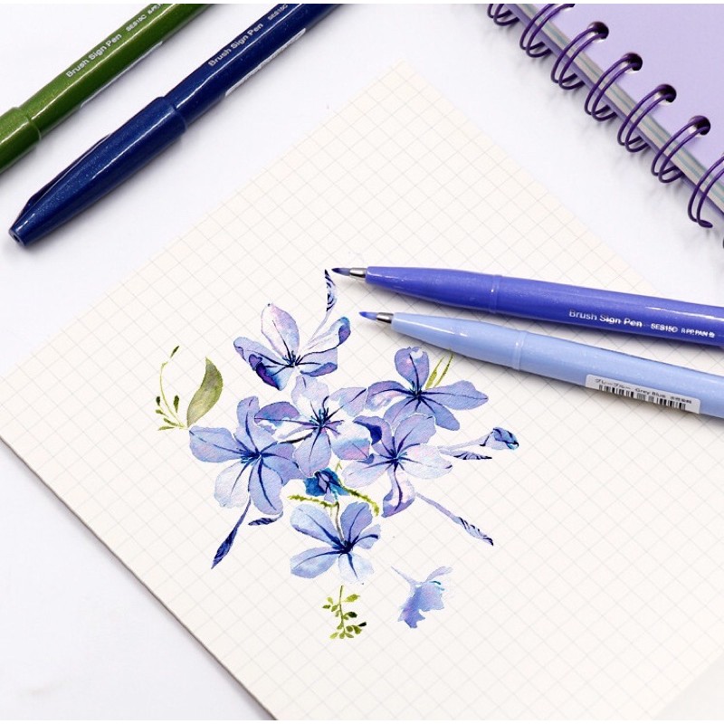 Brush sign pen pastel - 12 Màu mới 2021 -Bút viết thư pháp, calligraphy
