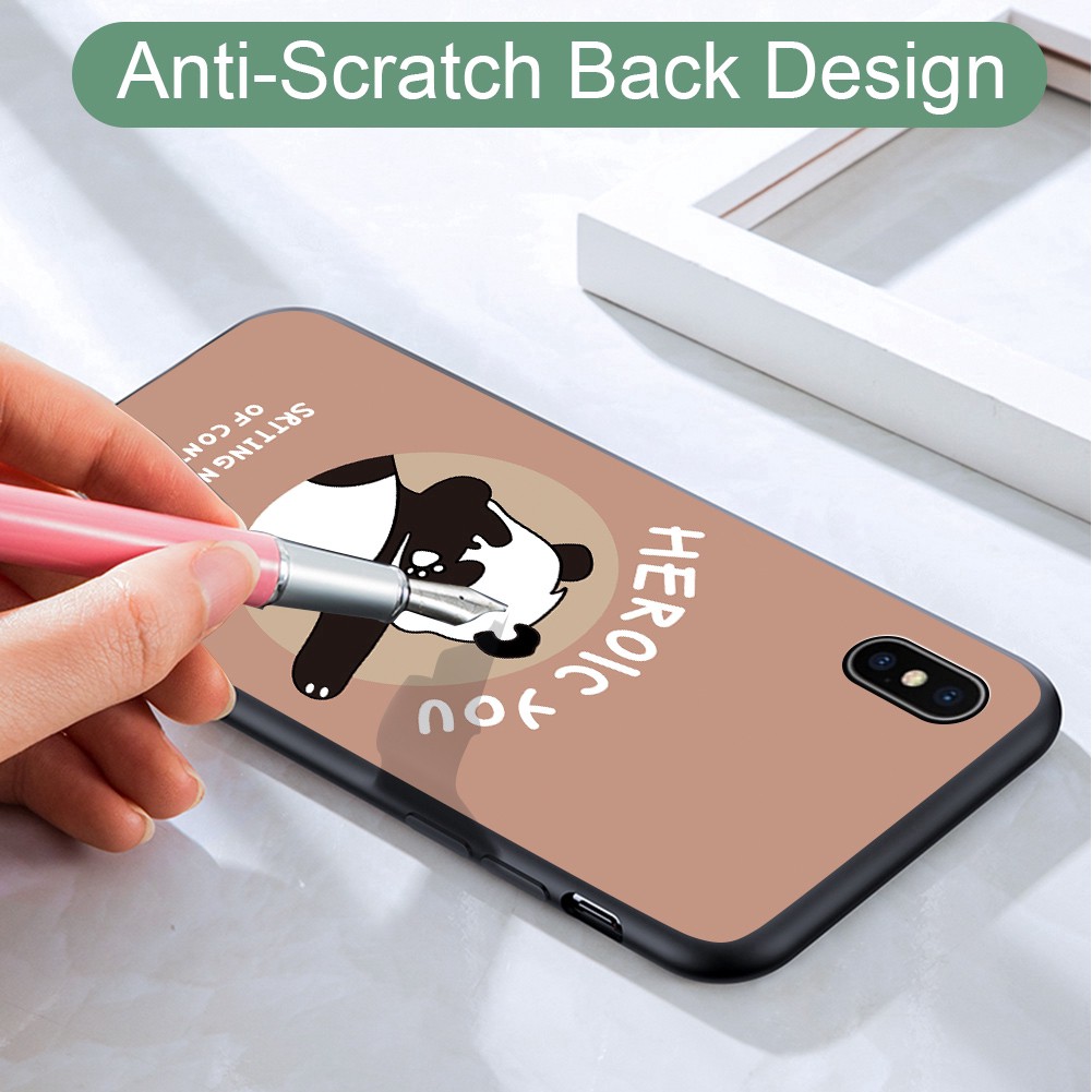 Samsung Galaxy Note 20 Ultra 10 Plus Note 8 Pro Note 9 Lite For Soft Case Silicone Casing TPU Cartoon Fashion Cute Panda Lovely Bear Phone Full Cover simple Macaron matte Shockproof Back Cases