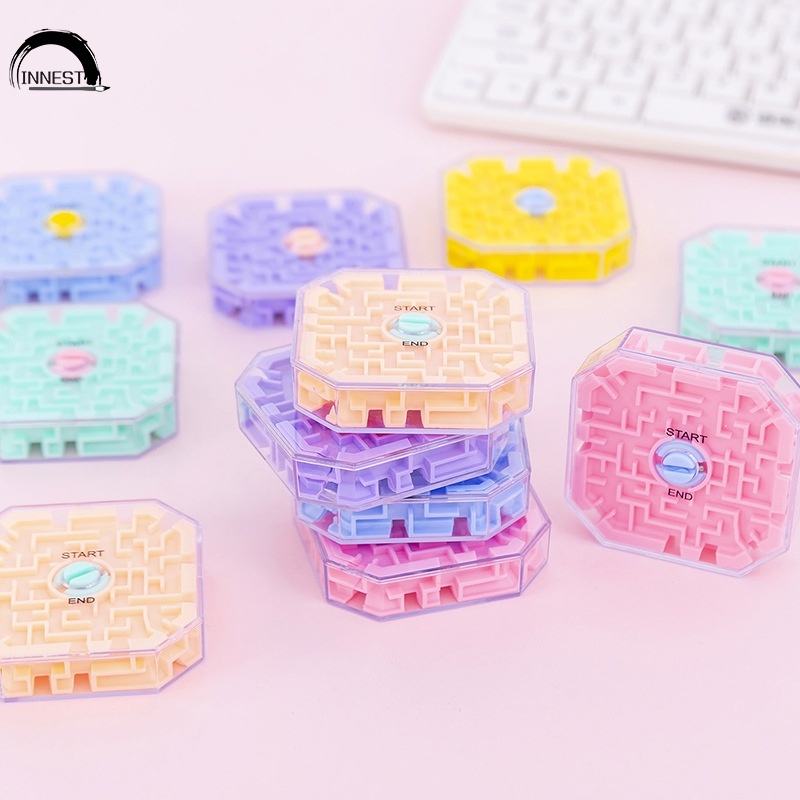 Đồ chơi khối lập phương bi dẫn mê cung 3D kích thích trí thông minh cho bé