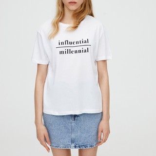 (Thanh lý) Áo thun slogan đen Pull&Bear size S