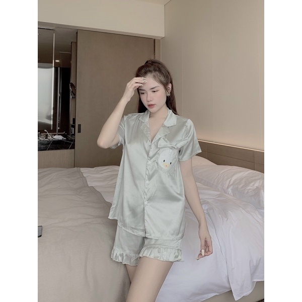 [Mã SKAMLTSM9 giảm 10% đơn 99K] Bộ Đồ Pijama Lụa Latin Mát Mịn Tay Cộc Quần Cộc Không Nhăn, Không Bai Giãn | BigBuy360 - bigbuy360.vn