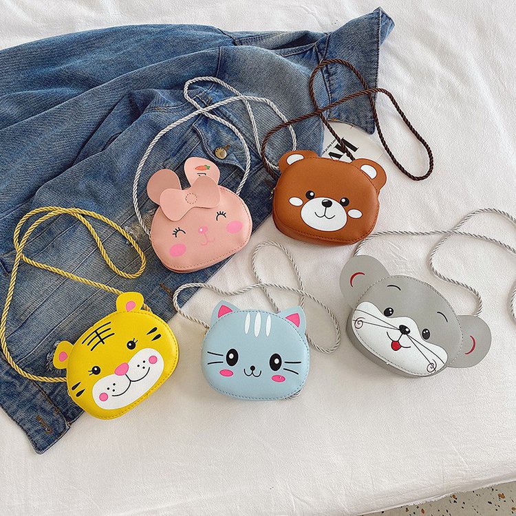 Túi Đeo Chéo Da PU Hình Thú Dễ Thương Cho Bé