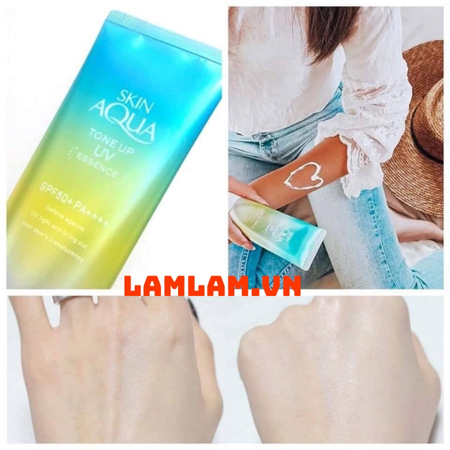 Kem Chống Nắng Rohto Skin Aqua Tone Up UV Essence SPF 50+ PA+++ (50g)