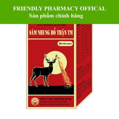 SÂM NHUNG BỔ THẬN TM - Giúp bồi bổ cơ thể, tăng cường sinh lực và hỗ trợ tăng cường khả năng sinh lý (30 viên)