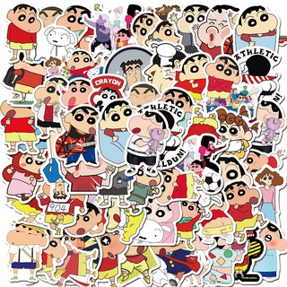 Bộ 50 miếng nhãn dán hoạt hình Shin-chan chống thấm nước