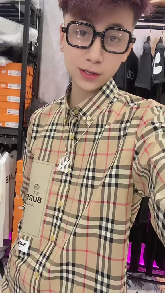 Áo sơ mi Burberry dài tay kẻ caro sọc dài tay BBR nam nữ SM03 unisex form rộng, chất mềm đẹp | BigBuy360 - bigbuy360.vn