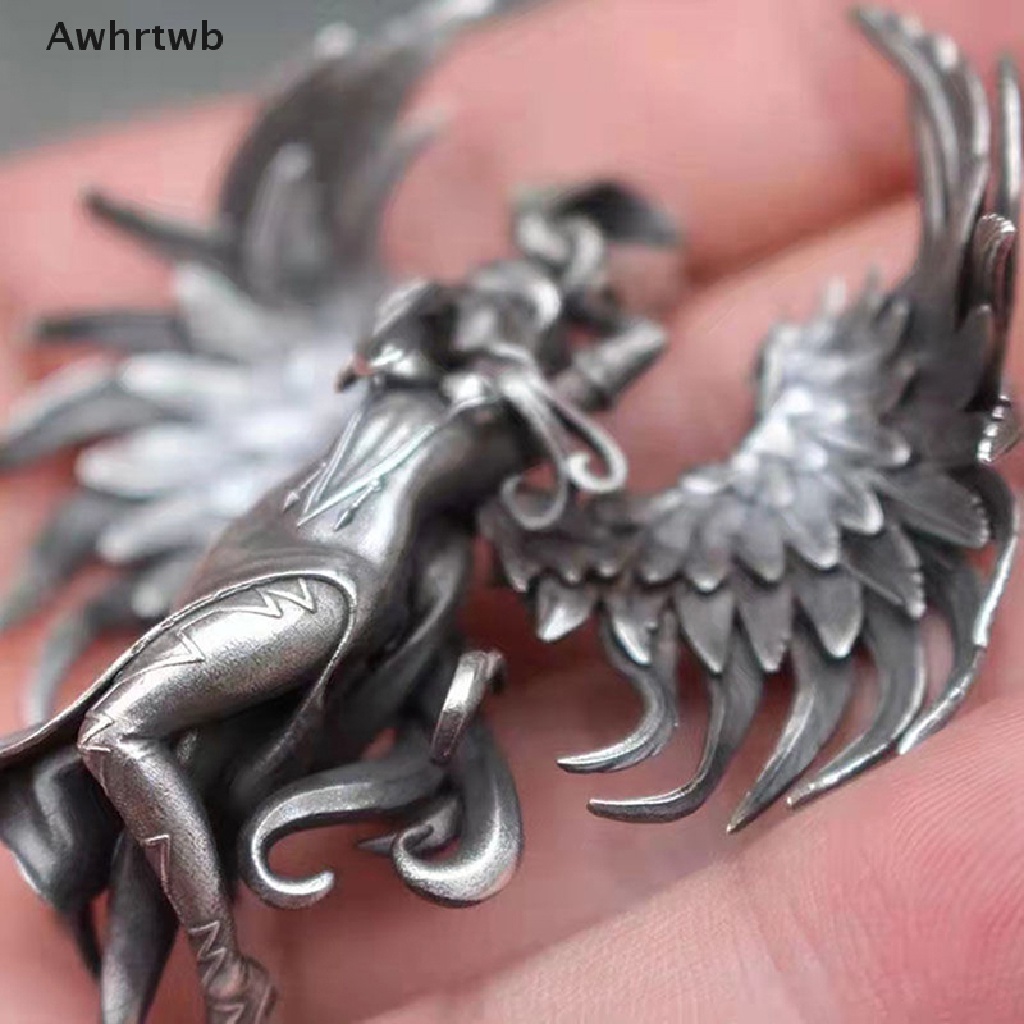 Vòng cổ Mặt Hình Thiên Thần Ác Quỷ Màu Bạc Phong Cách Vintage Cho Nam Và Nữ Mới