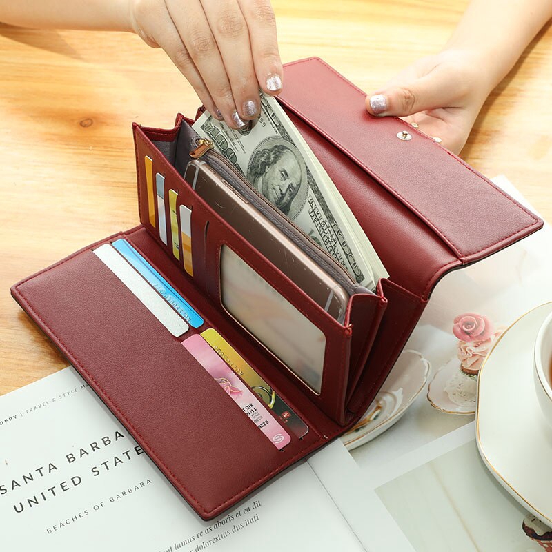 Ví da dài thời trang dễ thương dành cho bạn nữ