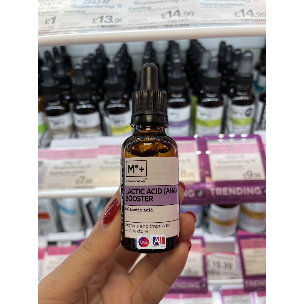 [TOP 1 SHOPEE] Tinh chất tẩy tế bào chết Superdrug Me+ Exfoliate Lactic Acid AHA Booster 30ml (Bill Anh)