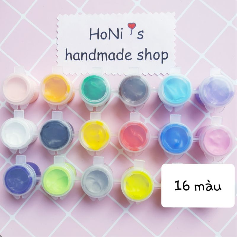 Set 18 màu Acrylic Úc tươi bền đẹp vẽ áo, giày, kính, tô tượng...