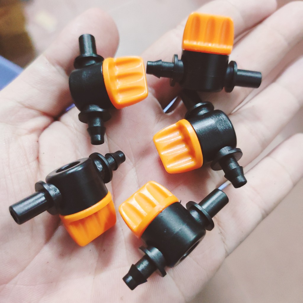combo 10 Van khóa đầu béc tưới cây, phun sương, dùng cho ống 8mm phổ thông