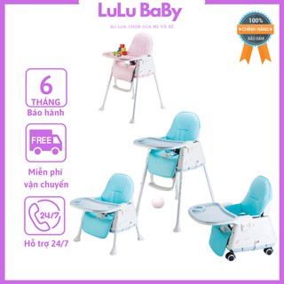 { FREESHIP } Ghế Ăn Dặm HanBei Có Bánh Xe - Siêu Tiện Lợi - FULL Phụ Kiện - Điều Chỉnh Độ Cao Tiện Dụng - Belly BaBy