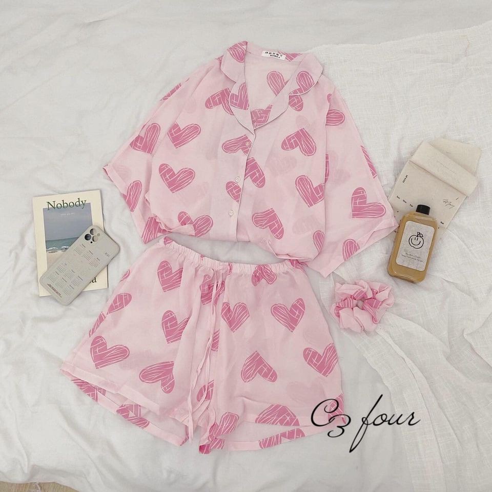 Đồ ngủ mango mặc nhà kèm cột tóc best xinh xắn [order] | BigBuy360 - bigbuy360.vn