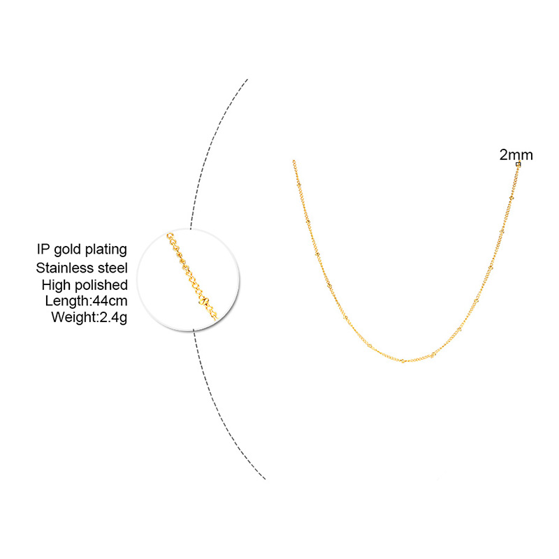 Vnox Dây chuyền bằng hợp kim mạ vàng dáng mảnh thời trang dành cho nữ