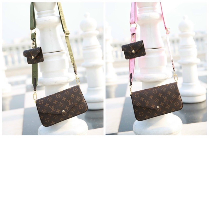 Túi đeo nữ set 2 túi ví đeo chéo quảng châu chất đẹp fullbox | BigBuy360 - bigbuy360.vn