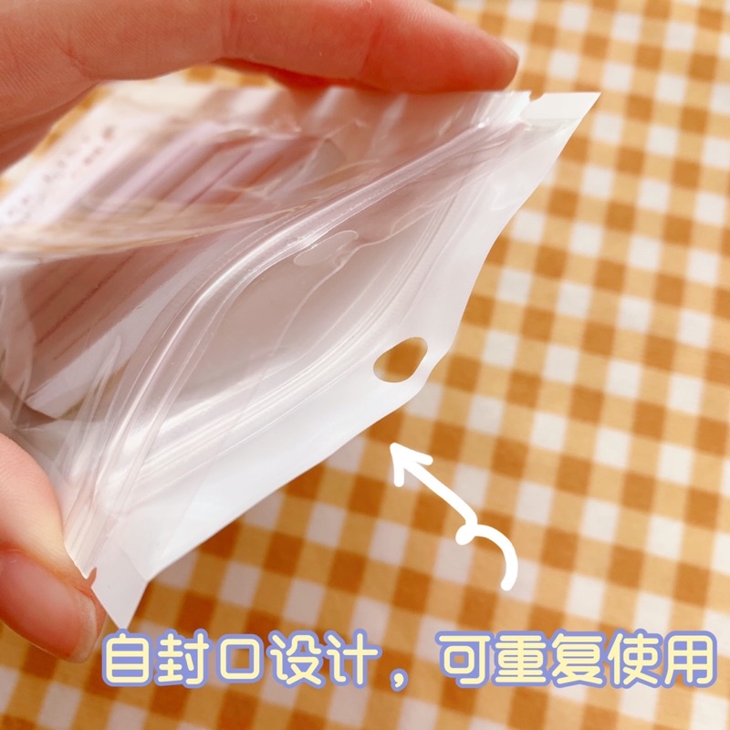 Túi zip mini đựng phụ kiện,bút viết các loại nhiều size có lỗ treo tiện lợi