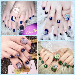 Bộ móng chân hàng thiết kế Tặng keo dán móng và dũa móng