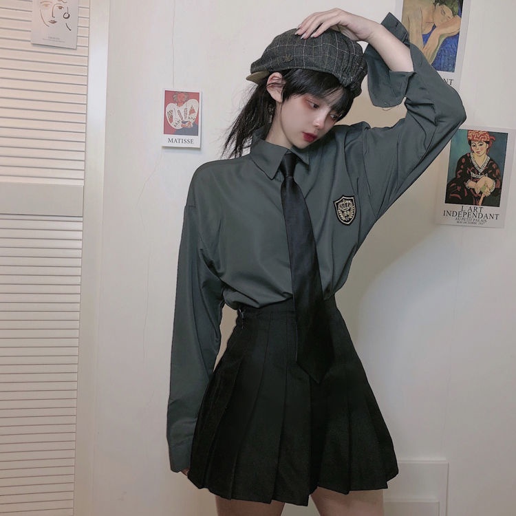 Áo Khoác Sơ Mi Tay Dài Dáng Rộng Phong Cách Hàn Quốc Thời Trang Mùa Hè Cho Nữ