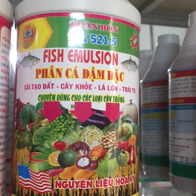 Phân cá đậm đặc- FISH EMULSION- chai 1 lít