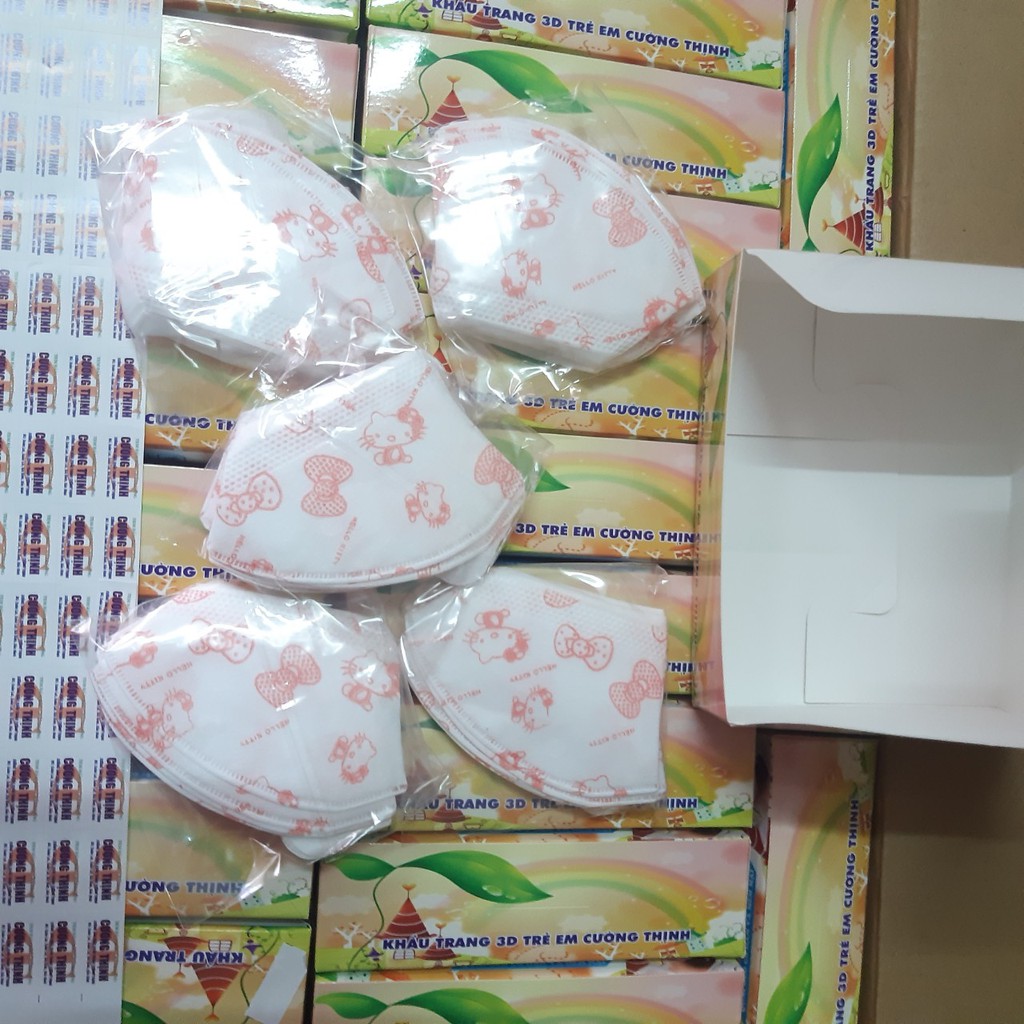 [Sỉ Rẻ] Một Thùng Khẩu Trang 3D Kids Trẻ Em Mask Cường Thịnh Họa Tiết Y Tế Xuân Lai Công Nghệ Nhật Bản 3-10 Tuổi