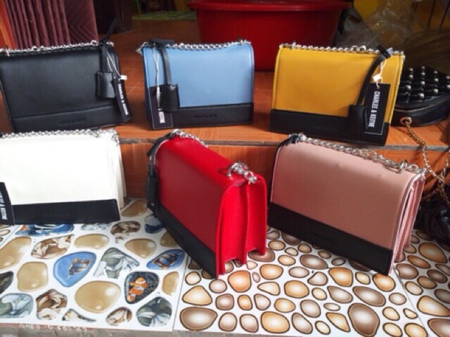 Túi Hộp Pha Màu, túi đeo chéo