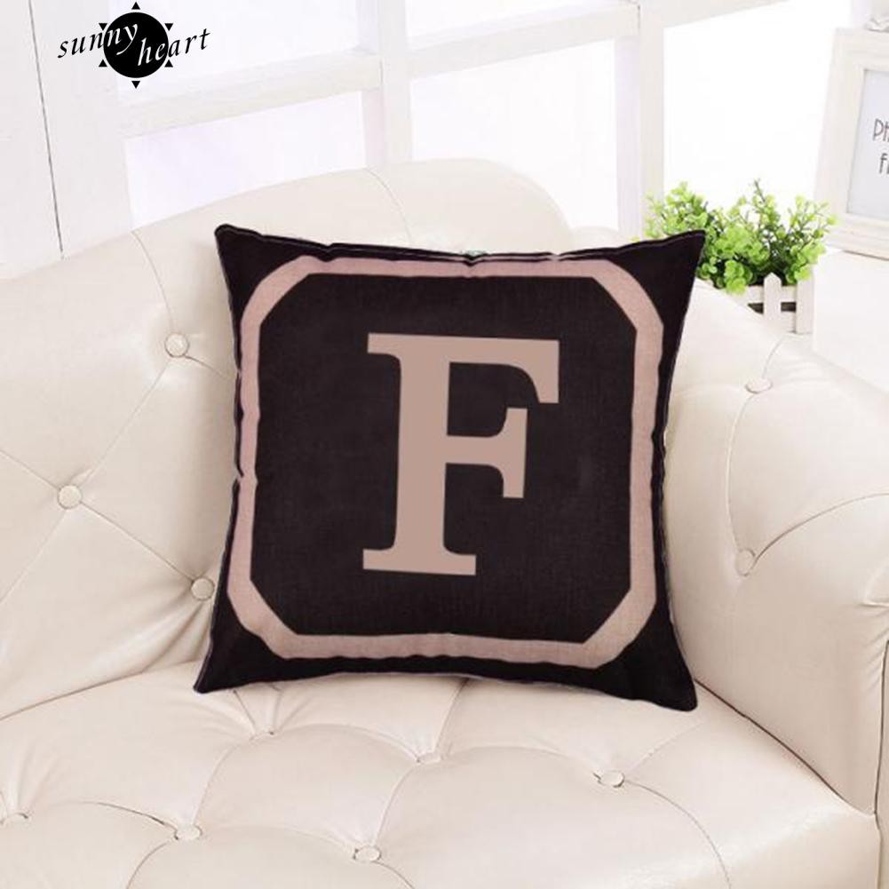 Bao Gối Tựa Lưng In Hình Chữ Cái Nhiều Màu Sắc Dùng Cho Ghế Sofa Giường Ngủ