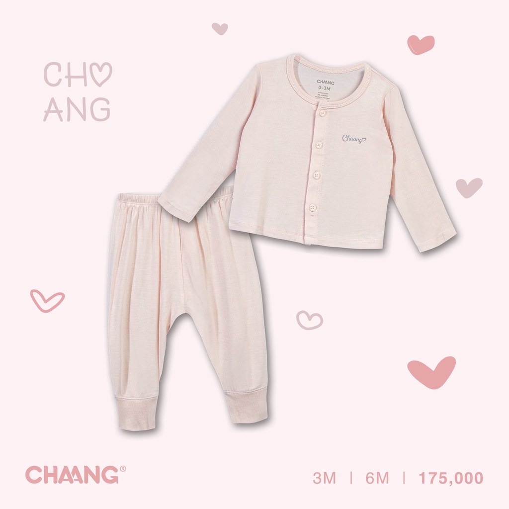 Chaang Bộ sơ sinh dài tay cúc giữa Dreamy