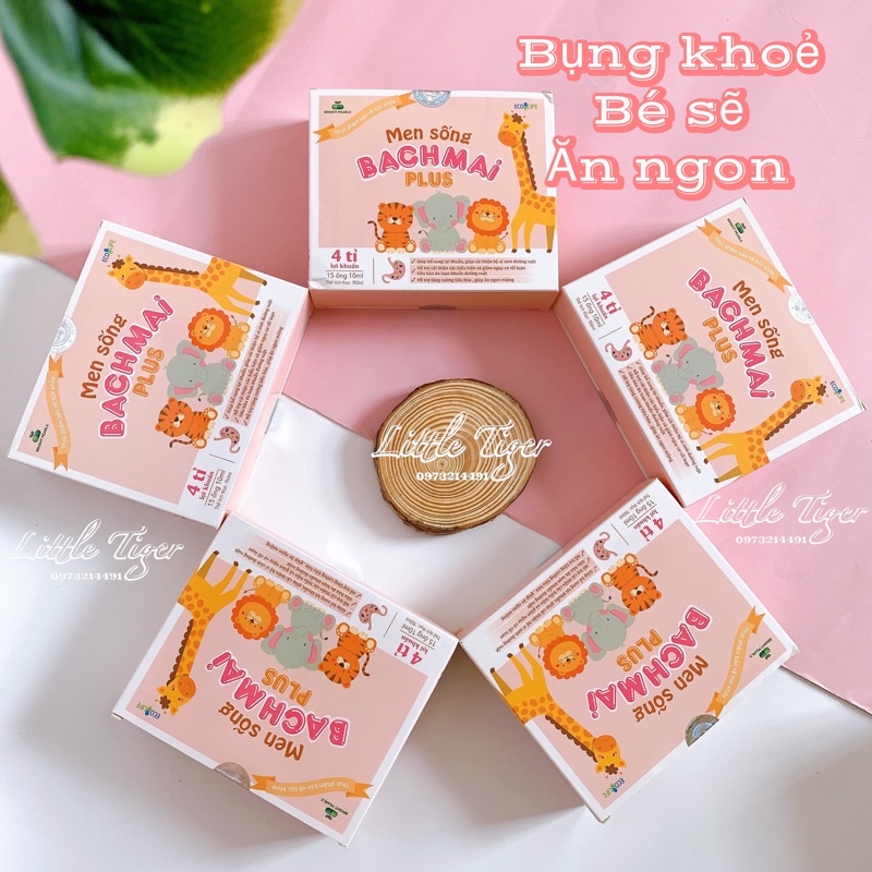 Men sống bạch mai plus chứa chất xơ và 4 tỷ lợi khuẩn bé hết táo bón,rối loạn tiêu hóa,Biếng ăn-Men sống hữu cơ Bạch Mai