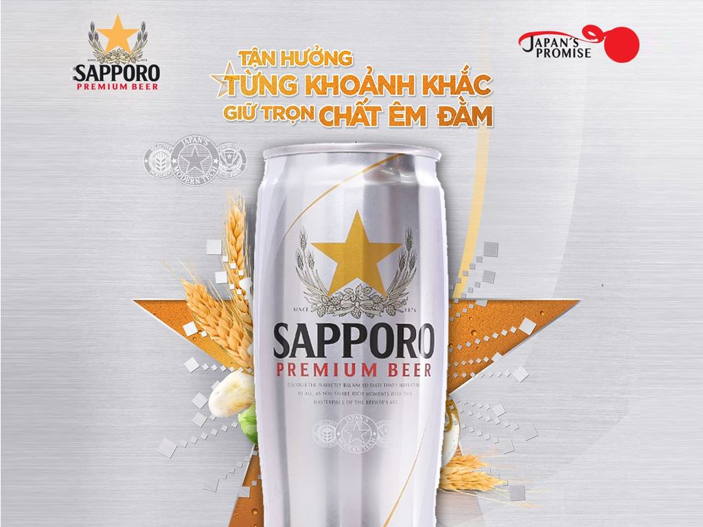 Thùng 6 lon bia Sapporo Premium (650ml/lon) / Combo 3 lon bia Sapporo Premium 650ml