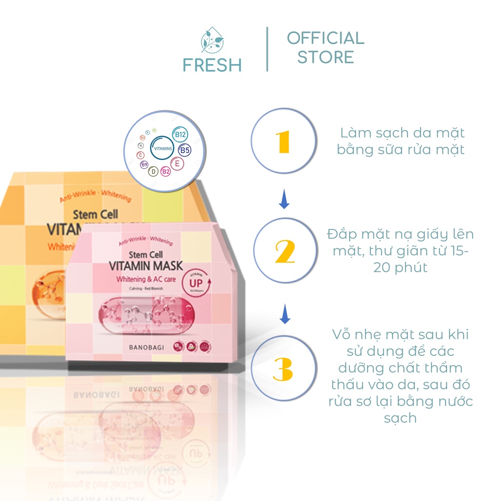 Lẻ Mặt Nạ Banobagi Hàn Quốc Mẫu Mới Vita Genic Jelly Mask Hộp - FRESH OFFICIAL | BigBuy360 - bigbuy360.vn