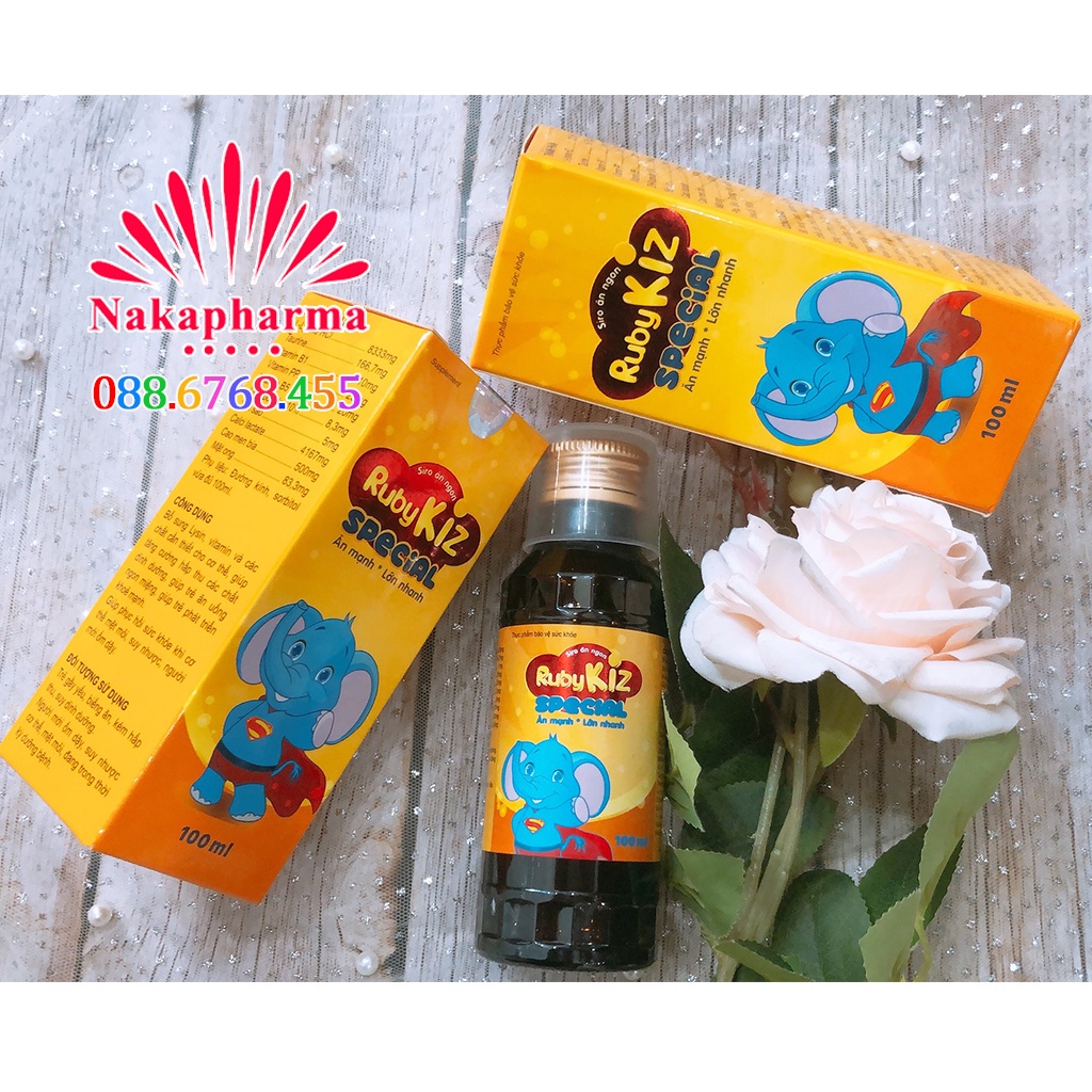 Siro ăn ngon Rubykiz Special – Giải pháp hữu hiệu cho trẻ biếng ăn, chậm lớn, giúp tăng cường hệ miễn dịch