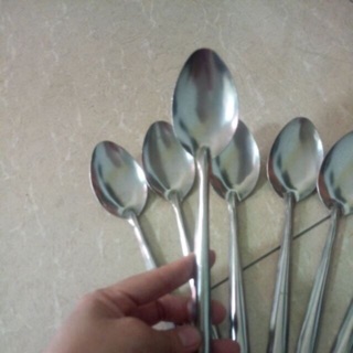 Sét 10 thìa inox cán dài