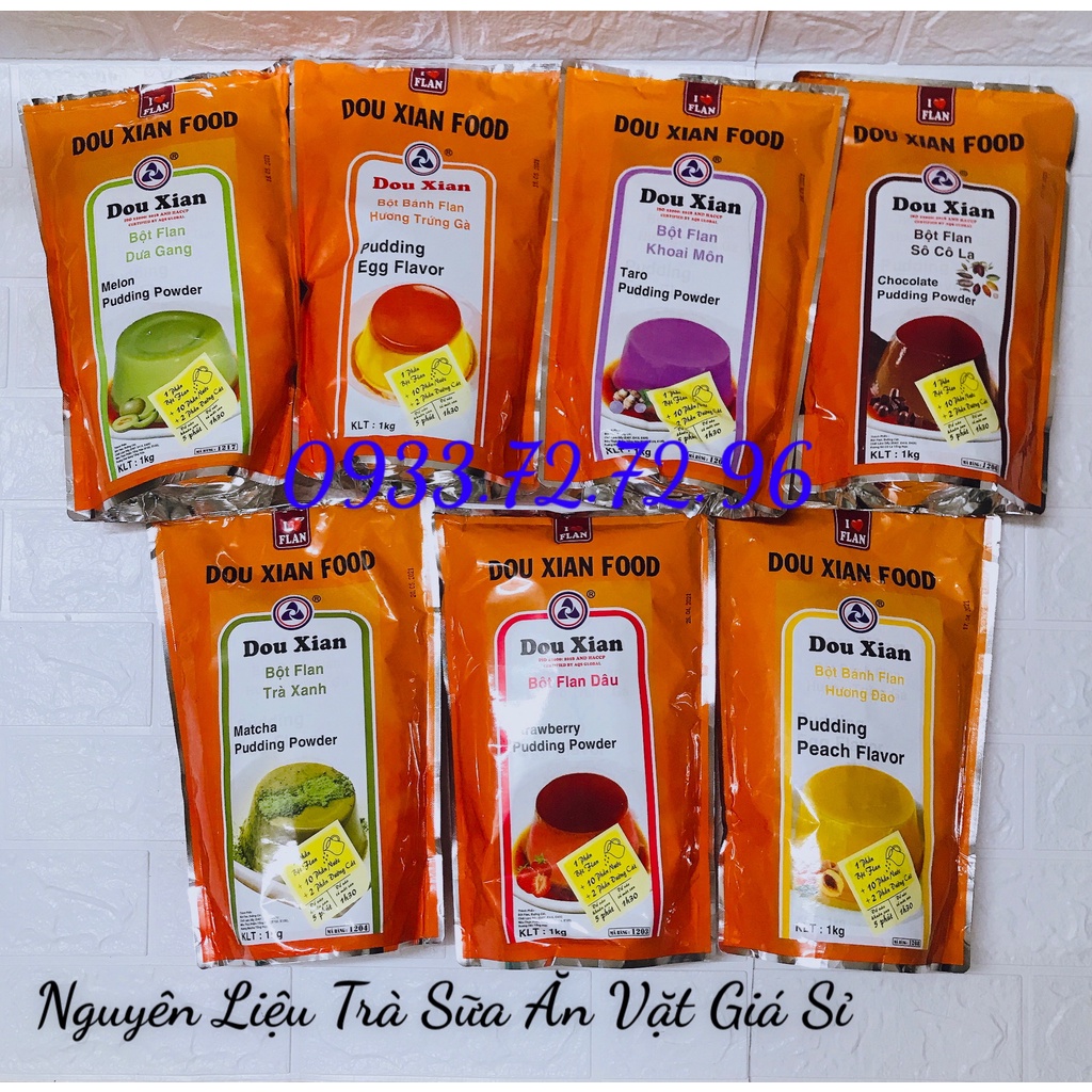Bột pudding hàng huy Douxian các vị - topping trà sữa