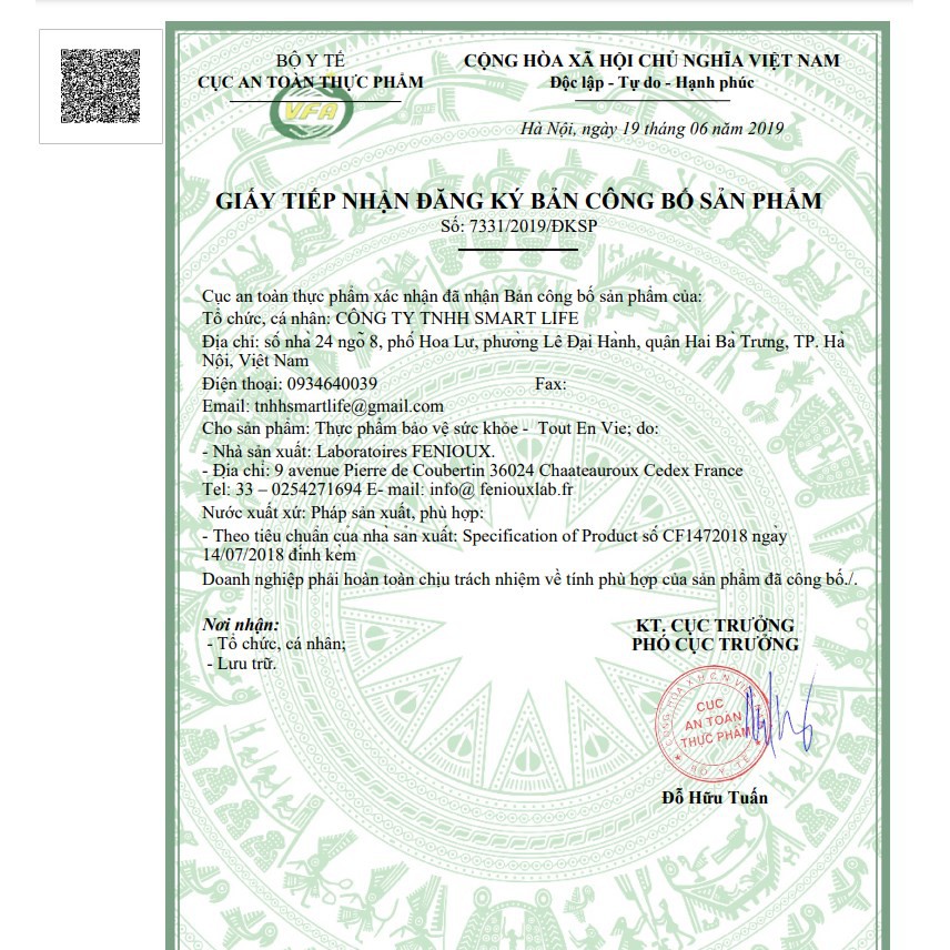 Tảo tươi Tout En Vie Pháp (Hộp 14 ống) | Thế Giới Skin Care