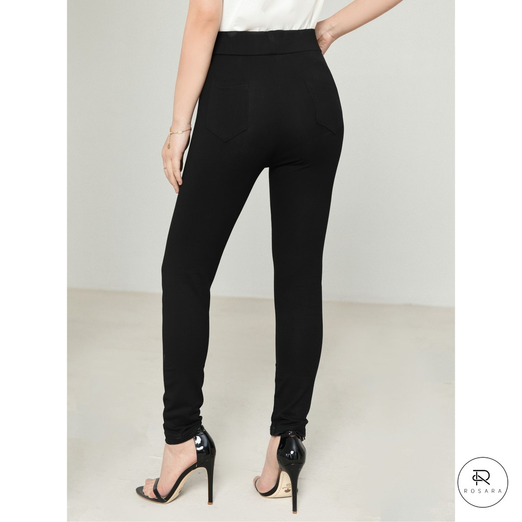 Quần legging thời trang nữ co dãn 4 chiều vải dày dặn Rosara SP56 | BigBuy360 - bigbuy360.vn