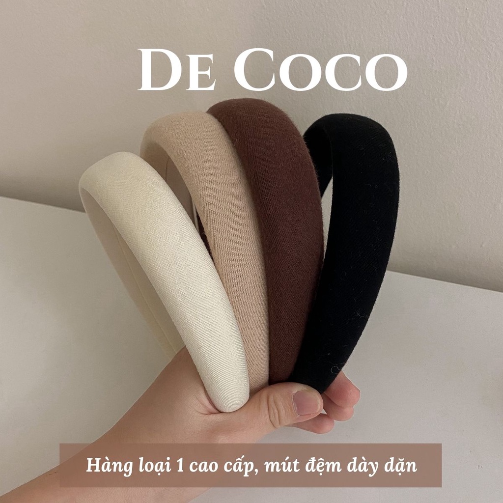 Bờm vải nỉ bản to, băng đô tóc Hàn Quốc Lamia De Coco decoco.accessories