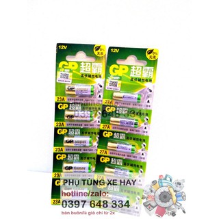 * Pin 12V 23A  /  27A   hãng GP dùng cho chuông cửa, điều khiển cửa cuốn, thiết bị chống trộm, gara ô tô [Xả kho]
