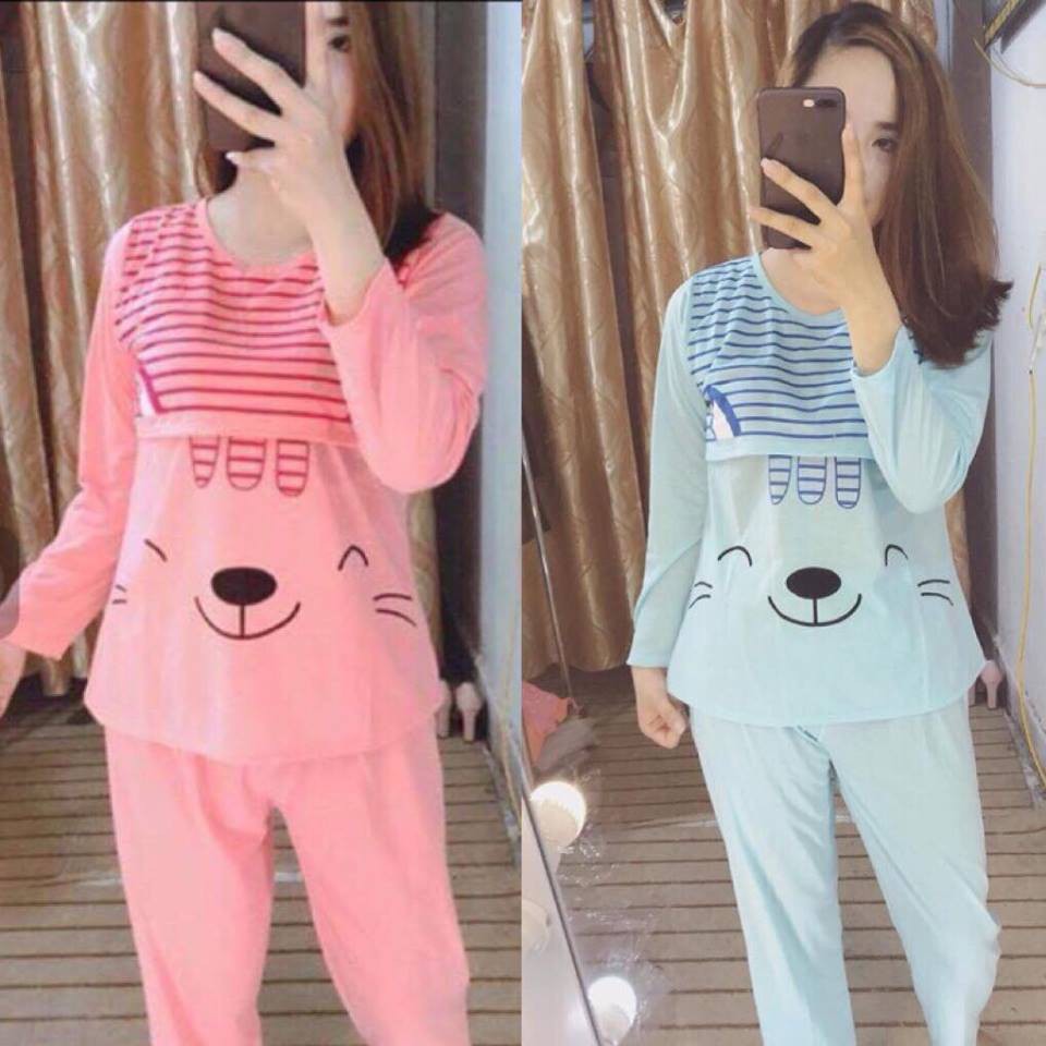 Bộ đồ bâu Mèo mặc mặc trưowc' và sau sinh 2in1